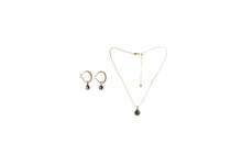 Load image into Gallery viewer, The Panay Ear Cuff Pair and Necklace with Black South Sea Pearl Set